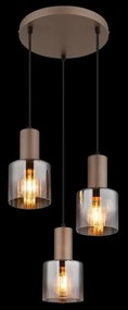 Globo 54318-3HR - Lustră suspendată pe cablu WALTON 3xE27/40W/230V