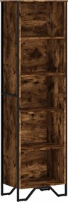 vidaXL Bibliotecă, stejar fumuriu, 50x31x169 cm, lemn prelucrat