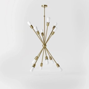 Lustra din alama cu 12 surse de lumina Sputnik