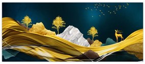 Tablou - Peisaj, cerb (120x50 cm)