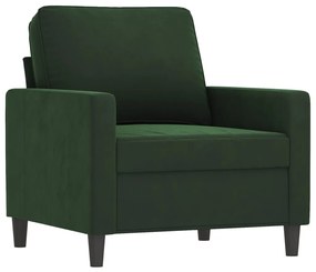 348727 vidaXL Fotoliu canapea, verde închis, 60 cm, catifea