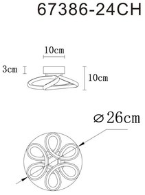 Plafoniera LED CCT MELISAND antracit mat