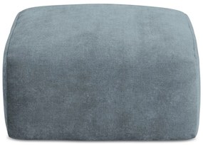 Taburet albastru cu tapițerie din chenille Leila – Makamii