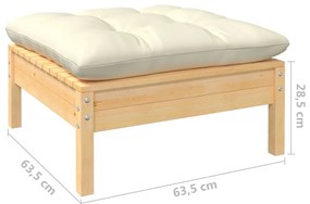 Set mobilier de gradina Culoare crem, VAZUL