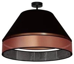 Lustră aplicată COPPER Duolla SHINY 1xE27/15W/230V d. 60 cm negru/cupru