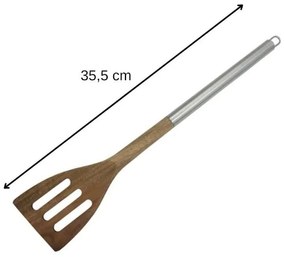 Spatula Fackelmann 30310, 35,5 cm, Salcam, Inox Argintiu/maro