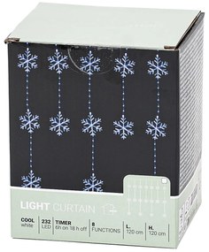 Decorațiune luminoasă pentru exterior Snowflakes,120x120 cm, LED, alb rece, temporizator, 8 funcții, 120 cm