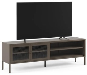 Comodă TV gri din metal 160x50x35 cm Layna – Marckeric