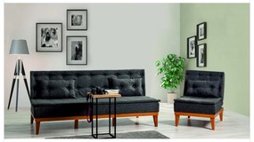 Set canapea fotoliu Flipper (antracit). 1101633