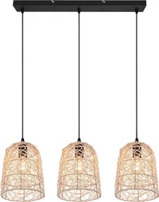 Reality - Lustră suspendată pe cablu LOVIS, 3xE27/40W/230V, negru