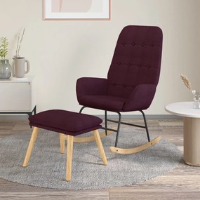 3097714 vidaXL Scaun balansoar cu taburet, violet, material textil