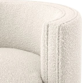 Fotoliu pivotant design elegant Amanda, boucle crem 115379 HZ