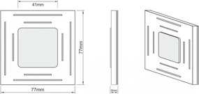 LDST SP-01-SC-BC8 - Iluminat scară SPACE 8xLED/1,2W/230V
