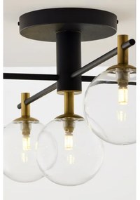 Lustră aplicată Jupiter 2035 FIGARO 5xG9/10W/230V negru/auriu/bej/transparent