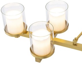 Lustra suspendata cu telecomanda design LUX Donovan, alama antica 115300 HZ