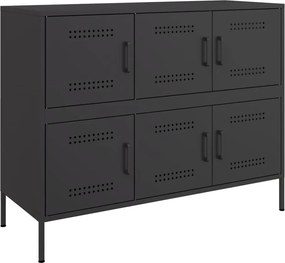 vidaXL Dulap, negru, 100,5x39x79 cm, oțel