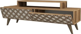 Comoda TV, Hanah Home, City, 140x48.8x41.8 cm, Maro/Crem