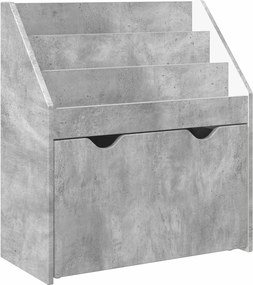 vidaXL Raft pentru copii Gri din beton 60 x 29,5 x 69 cm Lemn compozit