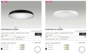 Plafoniera LED slim CORTONA 41 3000K neagra