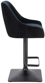 HR920KW Scaun Neagră din Catifea cu Bază Neagră
