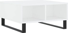 vidaXL Masă de cafea, alb, 60x60x30 cm, lemn compozit