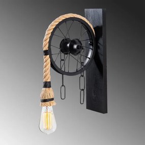 Aplica de perete EREBOS 1xE27/40W/230V negru/maro