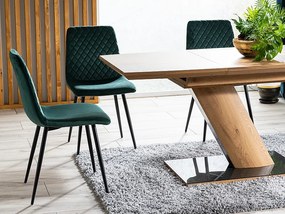 Scaun de sufragerie Isaac (verde + Negru). 1050332
