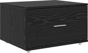 vidaXL Dulap cu sertare cu roata Stejar Negru 55 x 45 x 31 cm