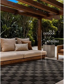 Covor pentru exterior și interior negru/crem 120x170 cm Haringey Dorothy – Ted Baker