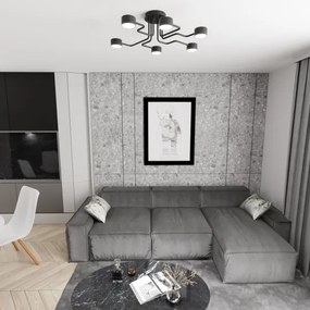 Lustră pe tijă KURAGE 6xGX53/12W/230V negru