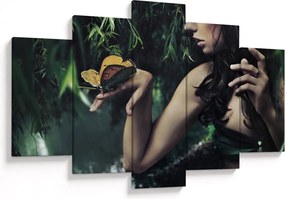 Tablou - Femeia grațioasă cu fluture (150x105 cm)
