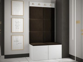 Mobilier hol Tewarota Slim IV (Alb + maro) . 1104857