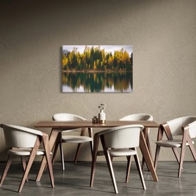 Tablou cu lac de pădure (90x60 cm)