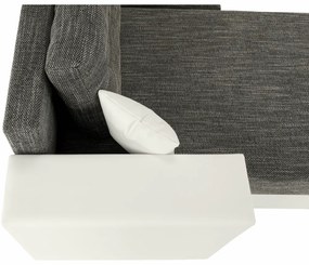 Colţar reversibil, alb/gri maroniu, ESSEN