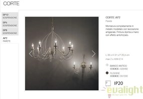 Aplica perete design rustic CORTE AP2 RUGGINE 057200
