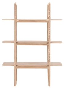 Bibliotecă din lemn masiv de stejar Gazzda Muse, înălțime 140 cm