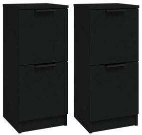 811172 vidaXL Dulapuri, 2 buc., negru, 30x30x70 cm, lemn prelucrat