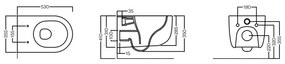 Vas WC suspendat Hatria, Futura, rimless, 35,5 x 53, antracit