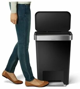 Simplehuman Coș de gunoi cu pedală 45 l, negru