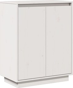 vidaXL Servantă albă 60x34x75 cm din lemn masiv de pin