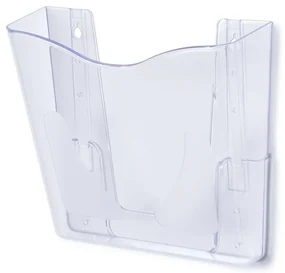 Suport pentru pliante A4, pe perete, transparent