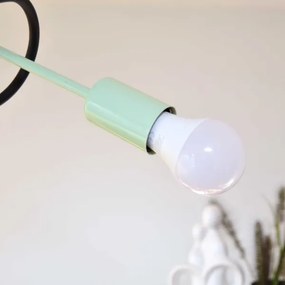 Lustră aplicată OXFORD 4xE27/15W/230V negru/verde