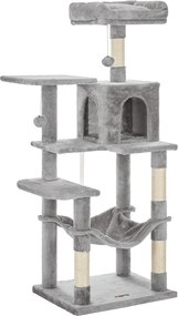 Arbore pentru pisici DÁRIUS, 55x45x143cm, gri deschis SongmicsHome