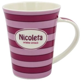 Cană din porțelan personalizată Nicoleta