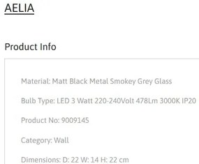 Aplica de perete LED design modern AELIA