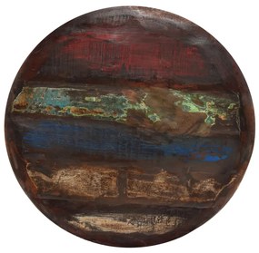 Masuta de cafea, baza alba, 60x60x33 cm, lemn masiv reciclat 1, Alb