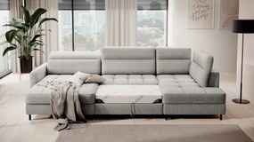 Canapea modulara, extensibila, cu spatiu pentru depozitare, 306x100x165 cm, Berrto L02, Eltap (Culoare: Bej / Aubron 20)