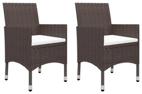 3068686 vidaXL Set mobilier de grădină, 3 piese, maro