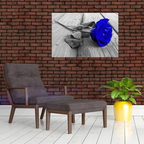 Tablou - Trandafir albastru (90x60 cm)