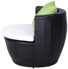 Set Mobilier Gradina Outsunny, Ratan cu 3 Piese si Perne Decorative, Maro inchis | Aosom RO